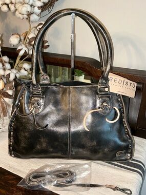 NWT Bed Stu Rockababy Satchel Shoulder Crossbody Black Hand Wash MSRP $295